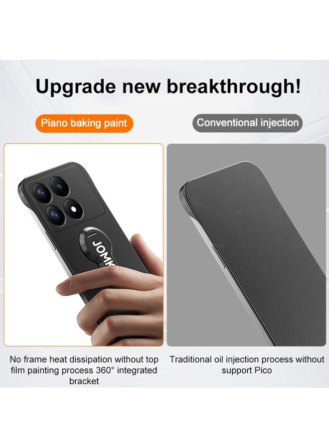 S-TOP Case For Redmi K70 Baking Varnish 360 Rotate Holder No Frame PC Phone Case - Image 4