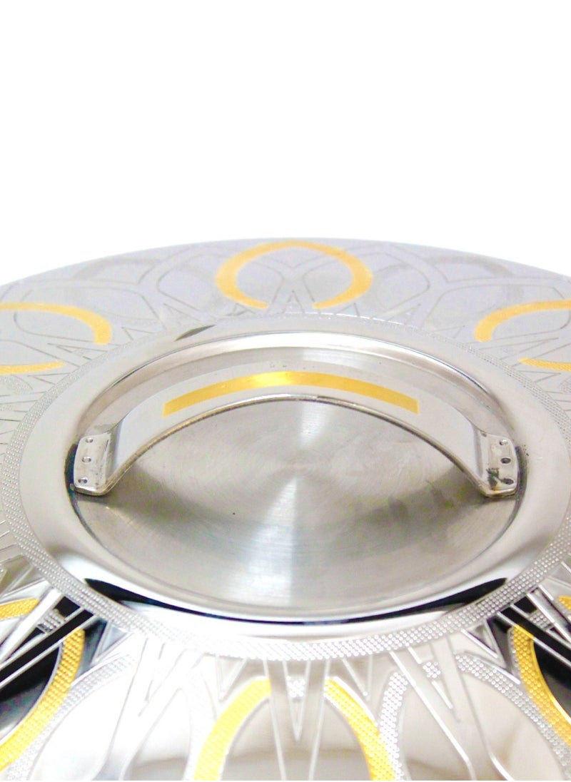 Rathore - Samar Stainless Steel Hotpot Golden Floral Design Double-Wall Insulated Food Warmer  6000ml - Image 1