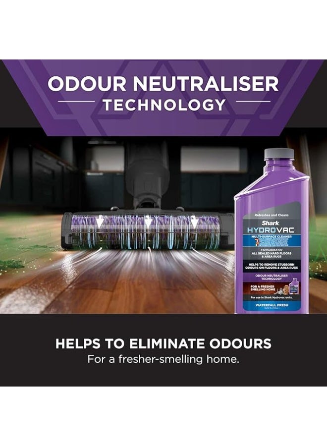 شارك منظف الأرضيات الصلبة اللاسلكي هيدرو فاك مع فرشاة مضادة للميكروبات وحل متعدد الأسطح لإزالة الروائح، ذاتي التنظيف، يمسح ويكنس الفوضى الرطبة والجافة، رمادي WD210UK - Image 5