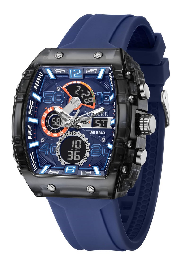 SMAEL Men's Watch ,Sports Outdoor Waterproof Luminous Multi Function Man Watch-49mm - Image 1