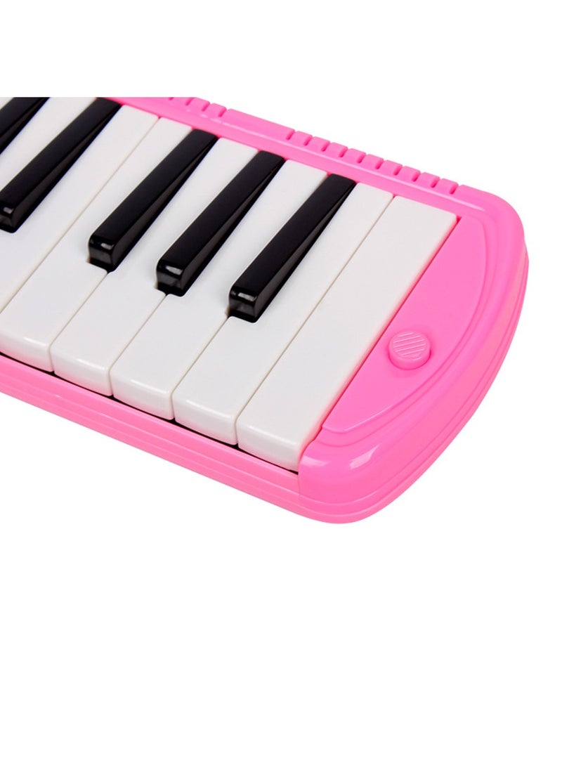 Generic 32 Key Melodica Musical Instrument Air Piano Keyboard Mouth Organ, Melodicas with Carrying Bag, Manual, Double Mouthpieces, Wipe Cloth, Long Tubes, Pink  - Image 4
