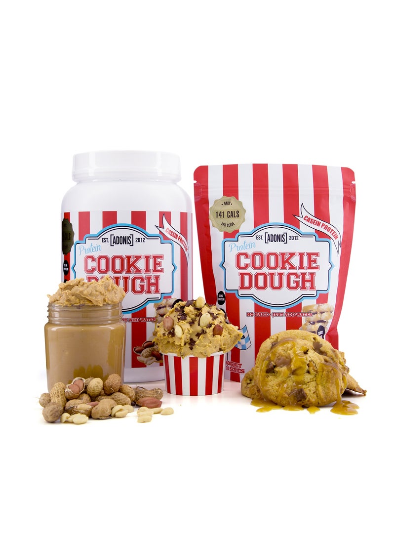 ADONIS Protein Cookie Dough Casein Protein Caramel Peanut Butter 400g (10 Servings) - Image 3