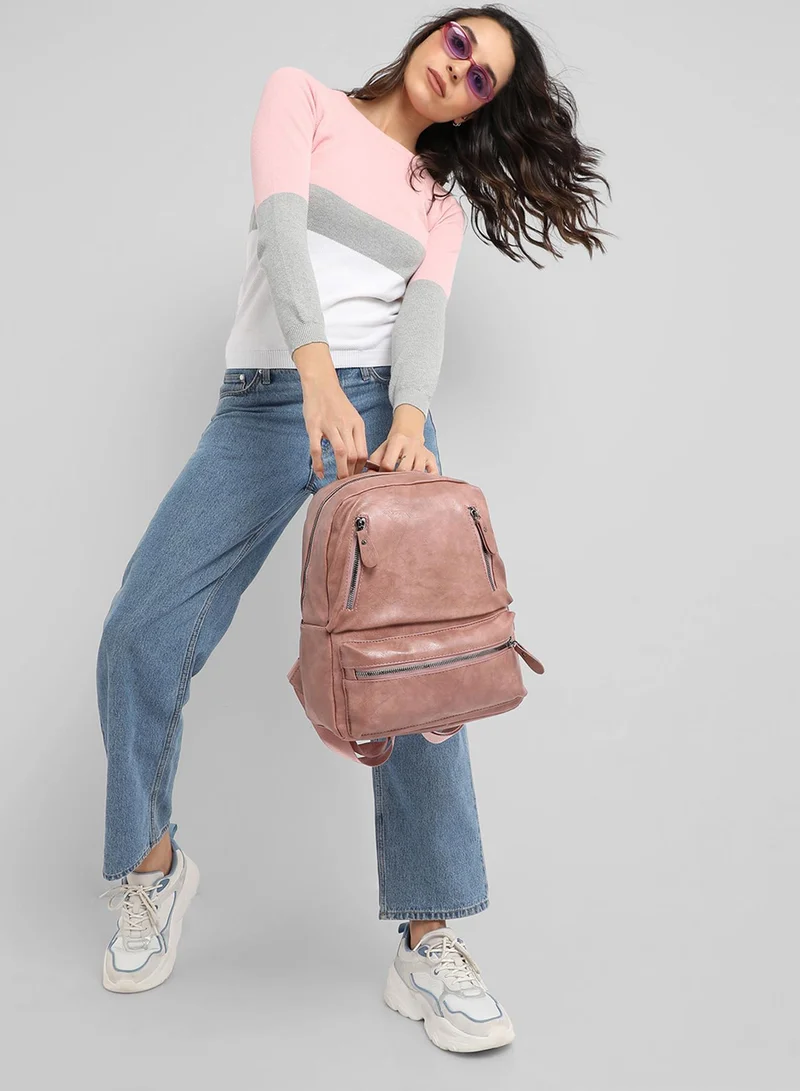 Haute Sauce  The Daily Mini Backpack - Nude Pink  | Best Price UAE