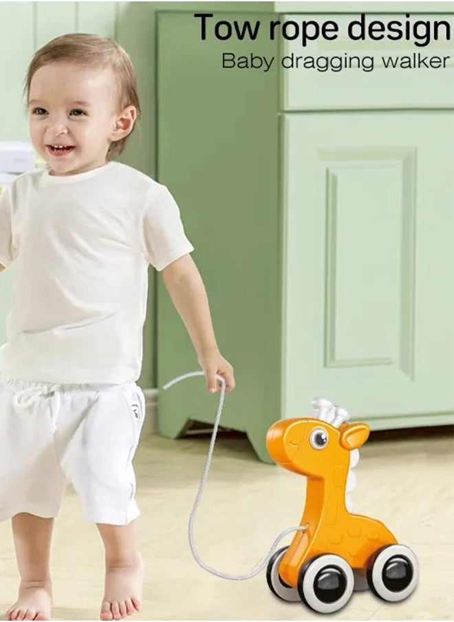 BAYBEE BAYBEE Kids Pull Along Toy with Sound for Toddlers Push & Pull String Baby Sensory Walking Toy Early Development Interactive Kids Toy for Baby Infants Great Birthday Gift for Boys and Girls (Giraffe)  - Image 5