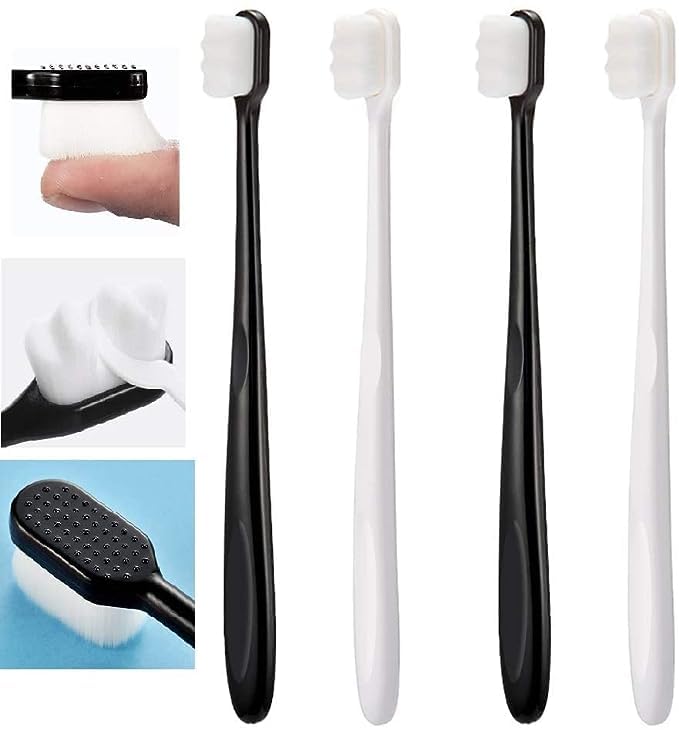 5pc Ultra Soft Micro Nano 10000 Bristles Manual Toothbrush For Better Cleaning Fragile & Sensitive Gums For Kids, Children - Image 5