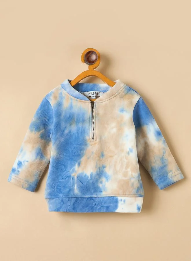Stylo Bug Girls Blue Tie-Dye Sweatshirt