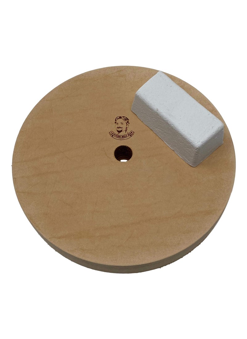 TAMROD HOLDINGS LLC 6" (3/4" Width) Leather Honing/Stropping Wheel - Fits 1/2" Arbor - Buffing Compound Included  - Image 2