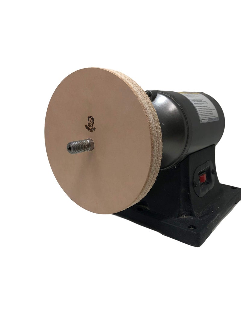 TAMROD HOLDINGS LLC 6" (3/4" Width) Leather Honing/Stropping Wheel - Fits 1/2" Arbor - Buffing Compound Included  - Image 5