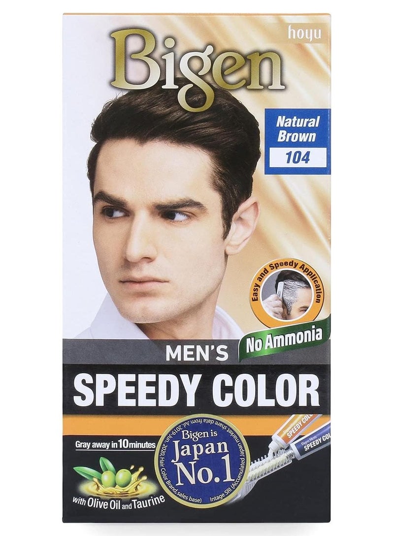 بايجن بيجين بيجين صبغة شعر سريعة للرجال، بني طبيعي، 40 جم + 40 جم -104، 80 جم (الموديل: 104.0) - Image 1