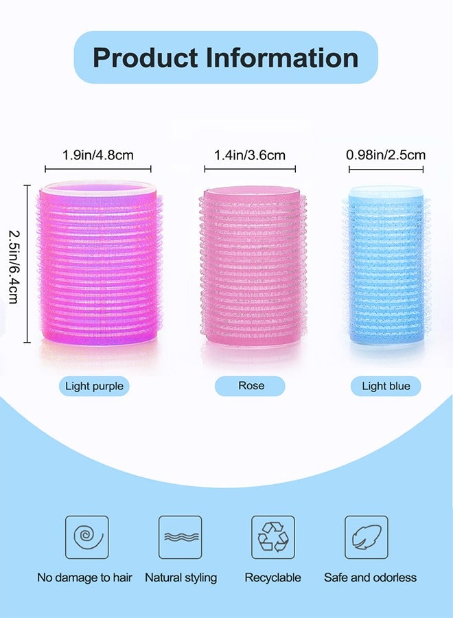 URbazaar 51 Pcs Hair Roller Set Velcro Rollers Curlers for Medium Hair Salon Hair Dressing Curlers With 3 Sizes Curlers DIY Rollers Hair Curlers - Image 3