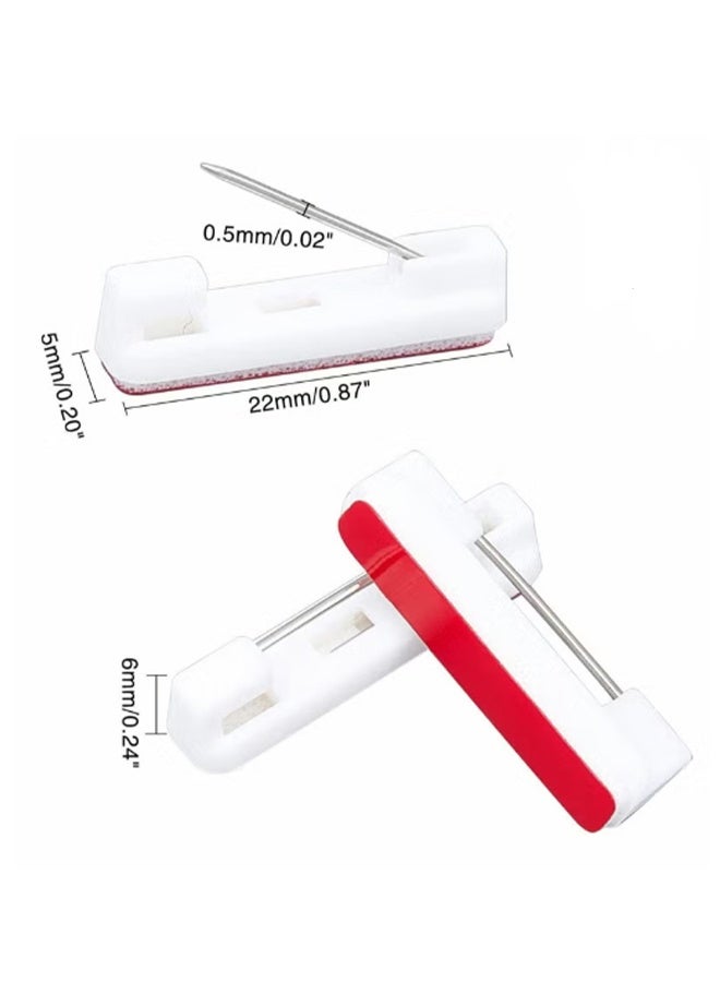 YJ 22mm Safety Bar Pins, 100 Pcs Large Safety Pins for Name Tag with Adhesive - Image 2