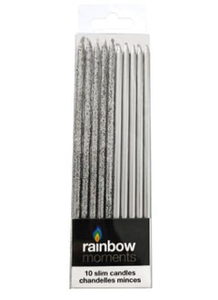 Rainbow Moments Candles SILVER/GLITTER Slim candles: 14.5cm tall, paraffin wax, 10ct. - pzsku/Z5239ECF092DA88F22BC0Z/45/_/1654450048/40166f6a-2507-43f1-954a-4279502d4d4c