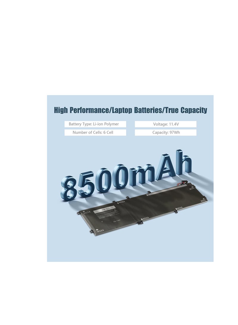 Terabyte 6GTPY Battery for Dell XPS 15 9560 9570 9550 7590 Precision 5510 5520 5530 M5520 M5510 Vostro 7500 7590 5041C 5D91C 5XJ28 GPM03 6GTPY Battery - Image 2