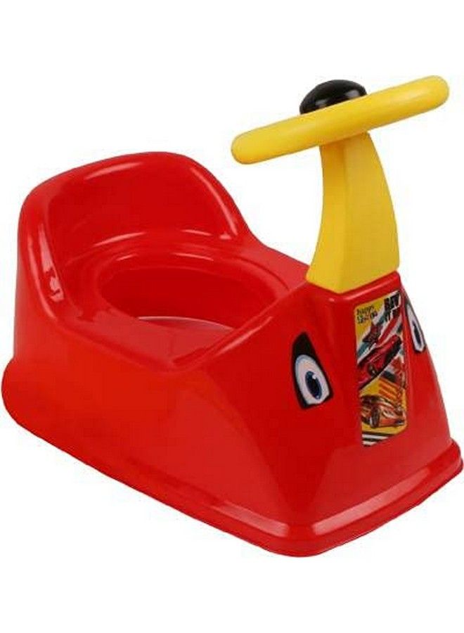 KORBOX Toilet Trainer Potty Training Seat Chair For Kids Infant Potty Toilet Chair With Removable Tray & Closing Lid (Red) - Image 2
