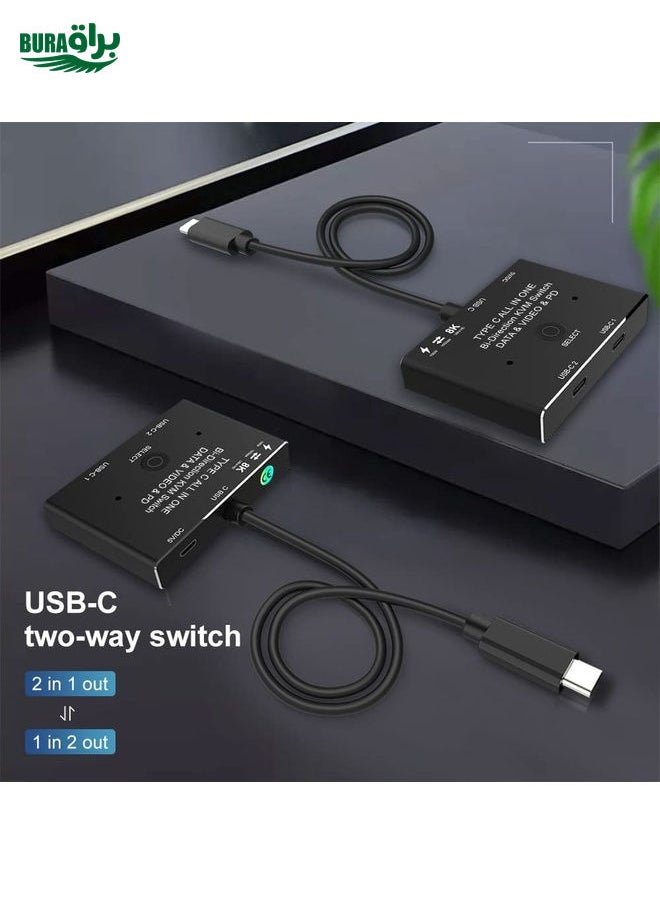 C201 Single Machine 8K30 Type-C / USB-C Bidirectional Switch 10Gbps HD Splitter