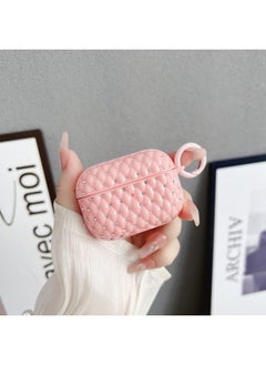 Sheep Point Drill Earphone Set Suitable For Apple Headset Wireless Bluetooth Airpods Pro2 Generation Solid Color Protective Cover-Colour:Pink-Applicable Model:Airpods Pro【2019 Model】