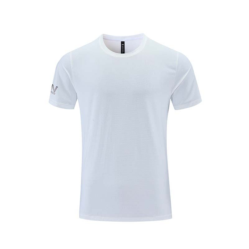 Generic Summer UA mens and womens leisure round neck cold feeling sports short sleeve running fitness Ice Silk quick-drying clothes T-shirt Group clothing print B Light purple  - Image 3