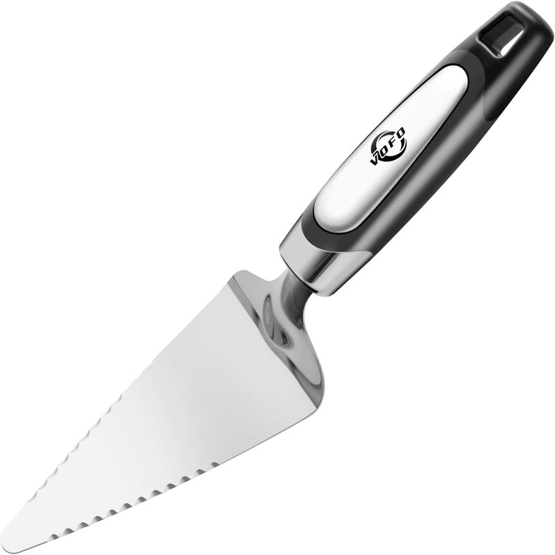VOFO Flatware Pie Server Stainless Steel Cake Pizza Cutter Tart Dessert Slicer (Black) - Image 1
