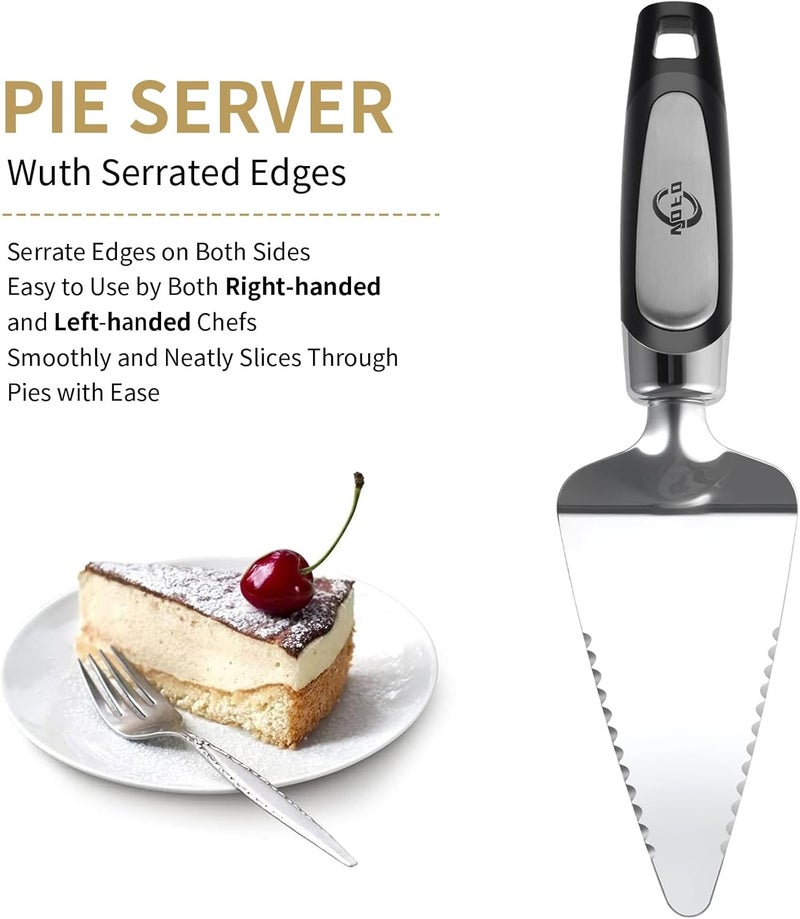 VOFO Flatware Pie Server Stainless Steel Cake Pizza Cutter Tart Dessert Slicer (Black) - Image 3