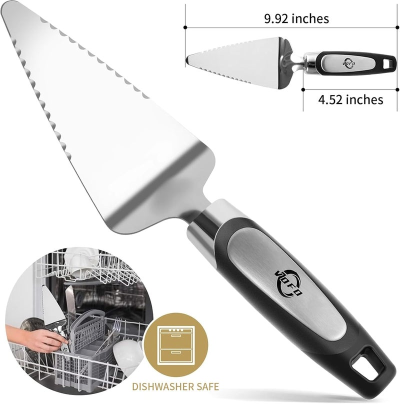 VOFO Flatware Pie Server Stainless Steel Cake Pizza Cutter Tart Dessert Slicer (Black) - Image 2