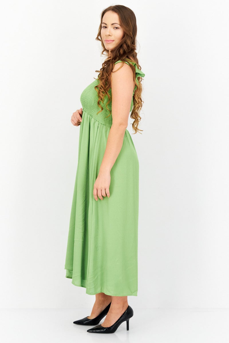 INC Women Textured Midi Dress, Green - Image 4