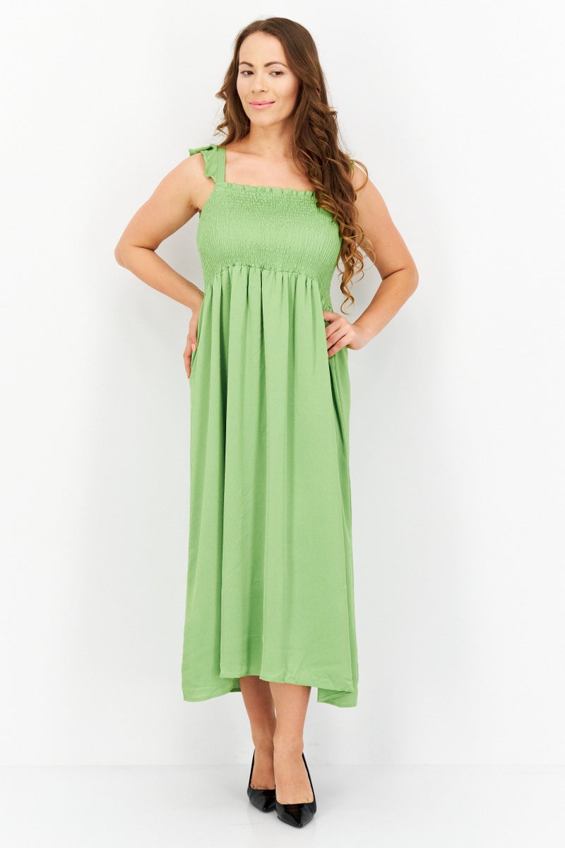 INC Women Textured Midi Dress, Green - Image 1