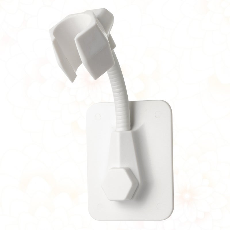 2PCS Adjustable Base Bracket Punch Free Holder Hand Shower Fixed Accessories for Home Bathroom (White) - Image 4