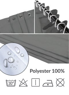 ستارة دش للحمام 180*200 سم مع خطافات، قماش فاخر حديث بلون رمادي - pzsku/Z523A312588A85697A5A9Z/45/_/1729241373/6720407e-1bf2-45b6-aedf-b31c3977ef16