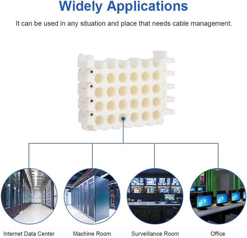 10Gtek Cable Organizing and Bundler Tool24Hole Cable Dresser for Data Center Server Rooms and Machine Room Wire Management and Organizer Perfect for Cable ManagementCAT5 CAT6 - Image 3