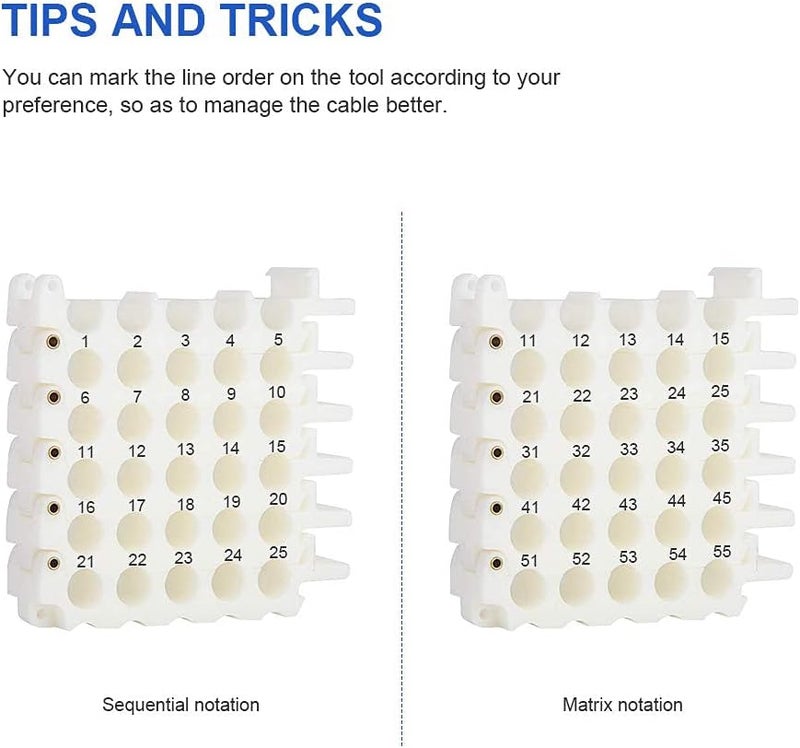 10Gtek Cable Organizing and Bundler Tool24Hole Cable Dresser for Data Center Server Rooms and Machine Room Wire Management and Organizer Perfect for Cable ManagementCAT5 CAT6 - Image 5