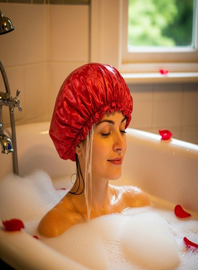 Zenittree Reusable Bath Cap (Set of 1) for Men & Women | Eco-Friendly Shower Cap for Home, Hotel, Spa, Salon & Bathroom | Lightweight, Comfortable & Daily Uses Bathing Caps (Maroon) - Image 2