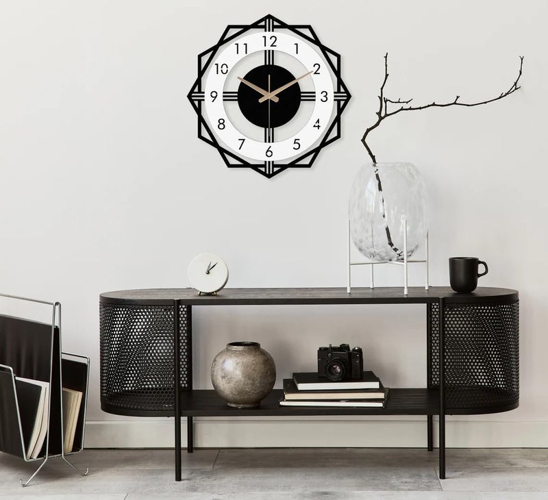 AVVIC MART Stylish Metal Analog Wall Clock for Living Room, Bedroom, Office, Kitchen, Home and Hall | Antique Fancy Big Size Modern Wall Watch for Home Decor (Style-33, 40CM) - Image 4