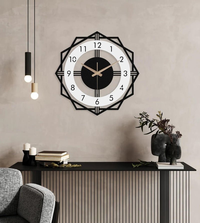 AVVIC MART Stylish Metal Analog Wall Clock for Living Room, Bedroom, Office, Kitchen, Home and Hall | Antique Fancy Big Size Modern Wall Watch for Home Decor (Style-33, 40CM) - Image 3