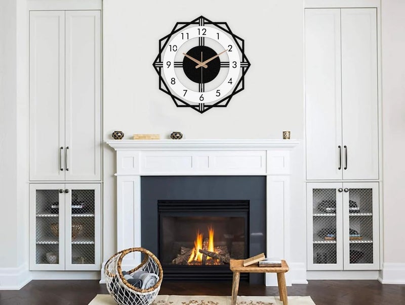 AVVIC MART Stylish Metal Analog Wall Clock for Living Room, Bedroom, Office, Kitchen, Home and Hall | Antique Fancy Big Size Modern Wall Watch for Home Decor (Style-33, 40CM) - Image 5