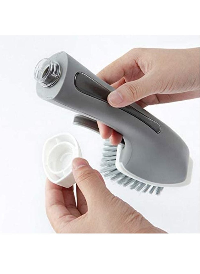 Rubik Cleaning Brush with Soap Dispenser Long Handle, Multipurpose Spray Brush for Home Kitchen Bathroom Toilet Tiles Floor Dishes Sink Stove Cleaning (Green)  - Image 5