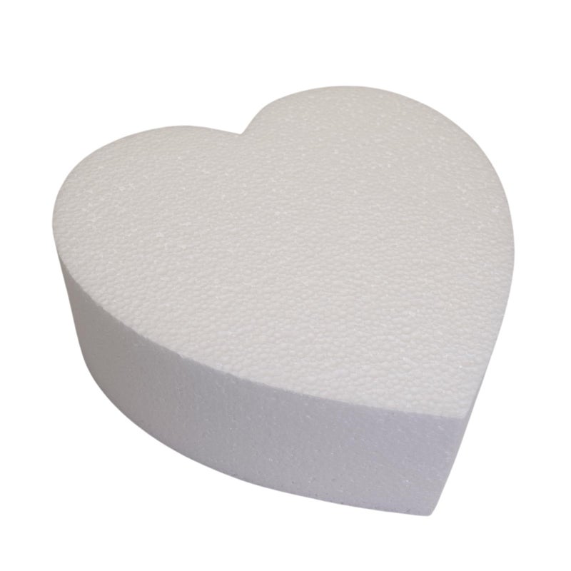 Oasis Supply Dummy Heart-Shaped Cake, 3" High x 8" Wide, White - Image 1
