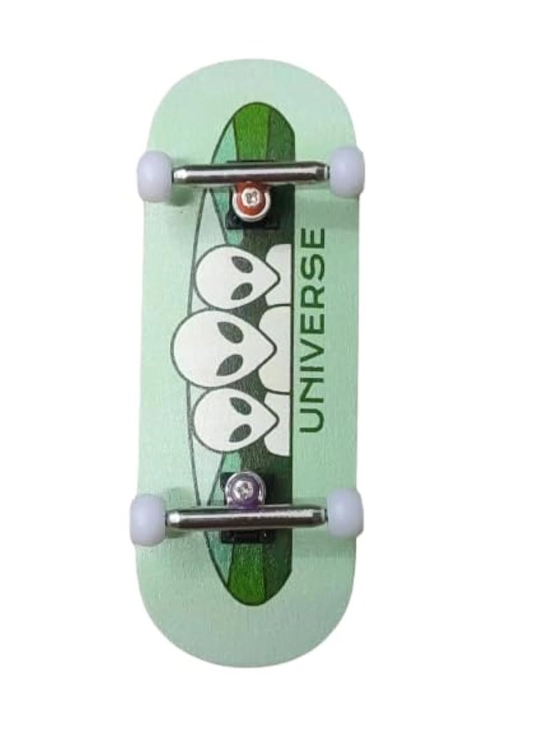 LEEFAI Professinal Fingerboard Complete 34mmx96mm Maple Wood 5 Layers Wood UV Printing Alien DeckThe Beginner Board with Professional Single AxleTrucks and Ball Bearing Wheels - Image 2