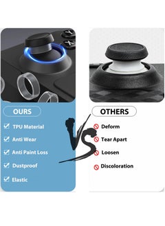 SANMUGEED SANMUGEED10 Pcs Clear Joystick Protectors, Transparent Silicone Elastic Joystick Protective Ring Compatible with Steam Deck PS5 PS4 Xbox Switch Pro Game Controller  - Image 2