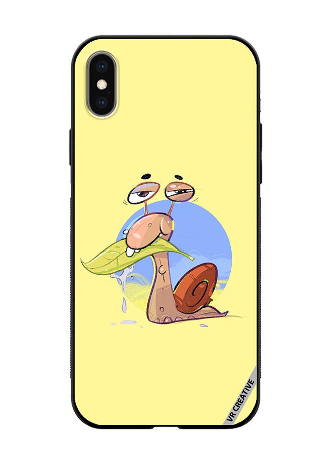 VR CREATIVE Protective Case Cover For Apple iPhone XS Max Chill Snail Design Multicolour - Image 1