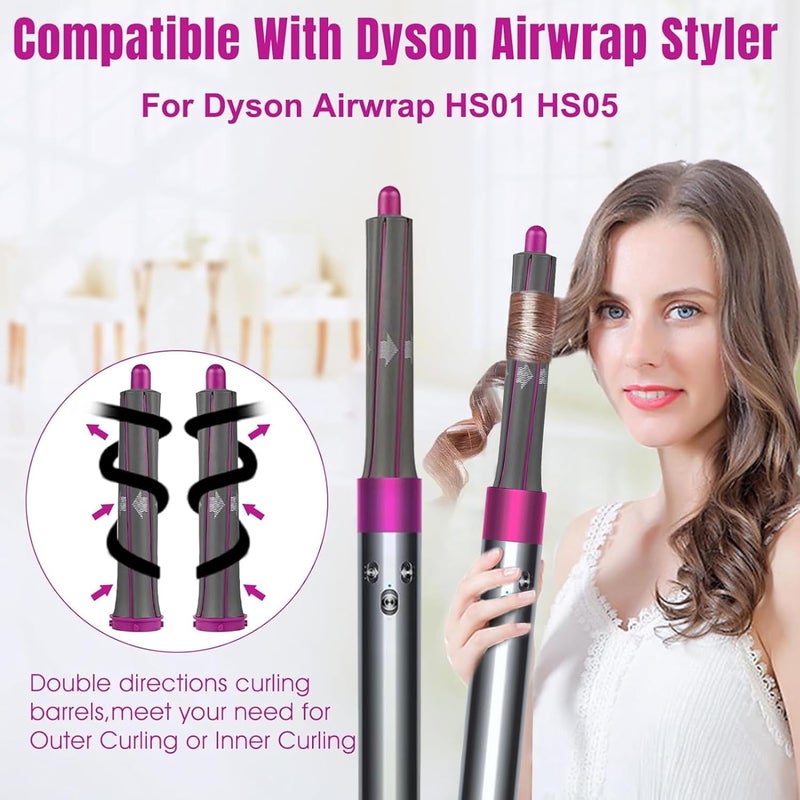 Chuancheng 2 PCS 1.2 Inch/30MM Long Hair Curling Barrels Compatible hair tool for Dyson Airwrap HS01 HS05 HS08 Styler Accessories, Accessories for Multiple Hair Styles - Image 2