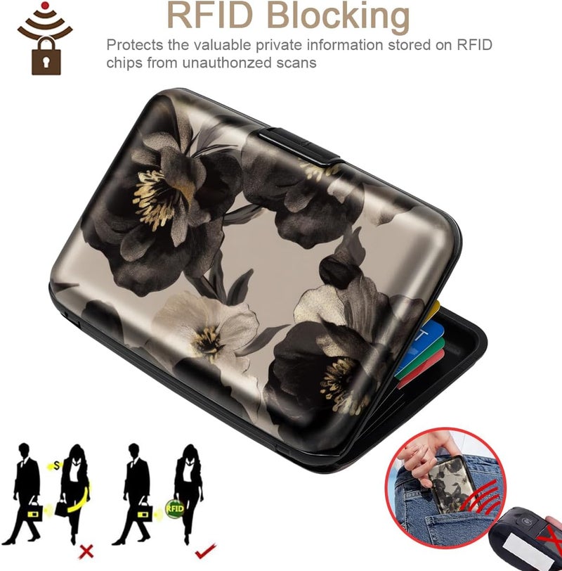 Coco Rossi حامل بطاقات ائتمان ميني للنساء أو الرجال، علبة بطاقات صلبة رفيعة مع حماية RFID، محفظة سفر - Image 4
