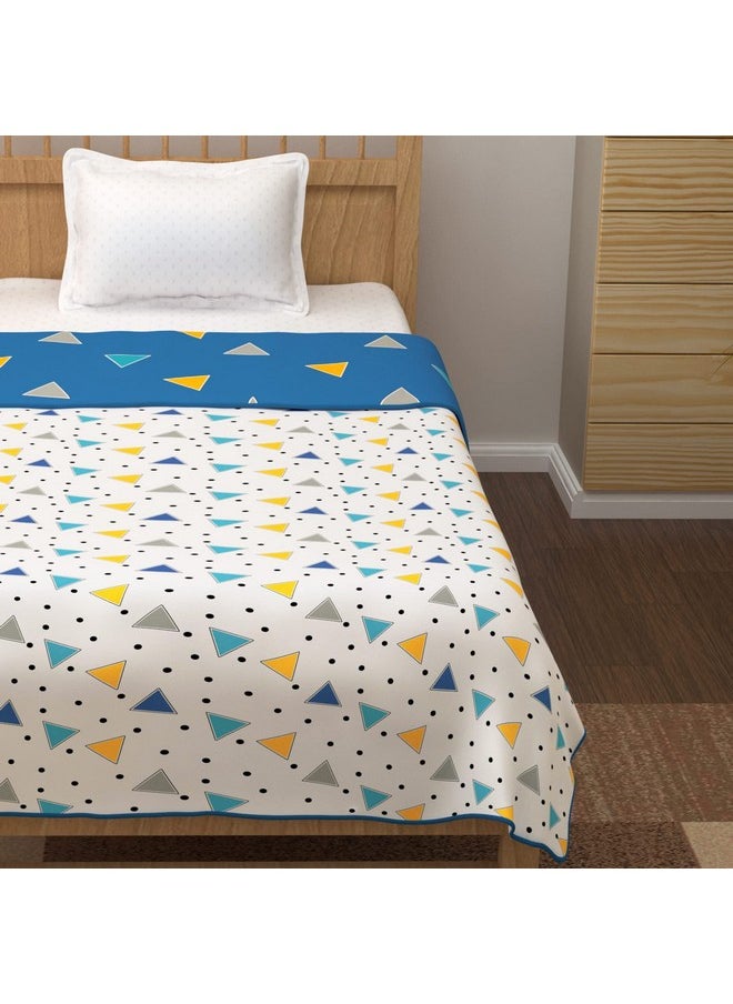 Story@Home Story@Home Comforter Single Bed | 100% Cotton Blanket Single | 150GSM | 144 X 220cm | AC Comforter Single Bed | Grey & Yellow Blanket | Floral Pattern | Quilt | Duvet | Dohar | Perfect Festive Gifting  - Image 4