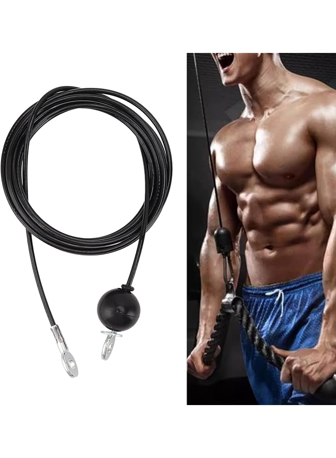 Jiawu Fitness Pulley Cable High Tension Resistant Steel Wire Rope Gym Replacement Cable Adjustable Length for Homes (4m/13.1ft) - Image 4