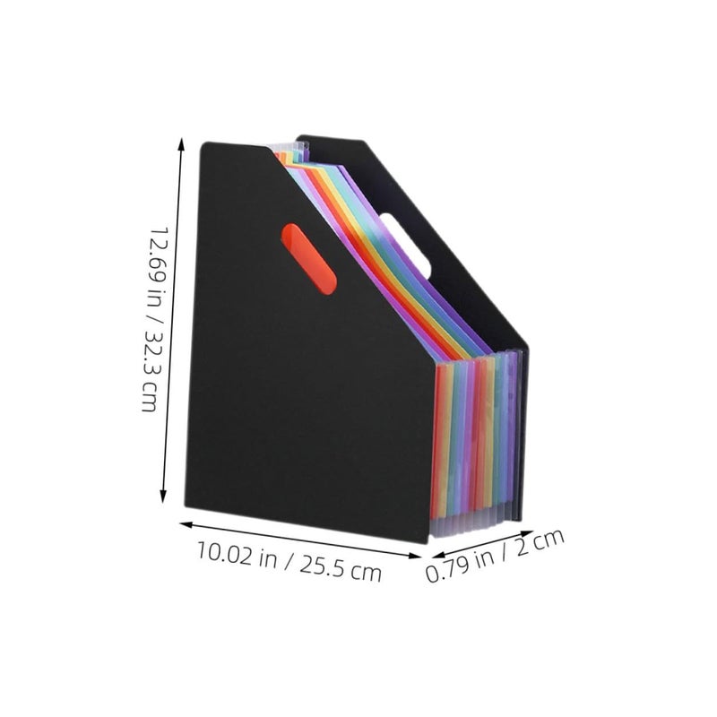 A4 Vertical Plastic Accordion Folder Organizer 2 Pack Large Capacity Expanding File with Standing Design - Image 3