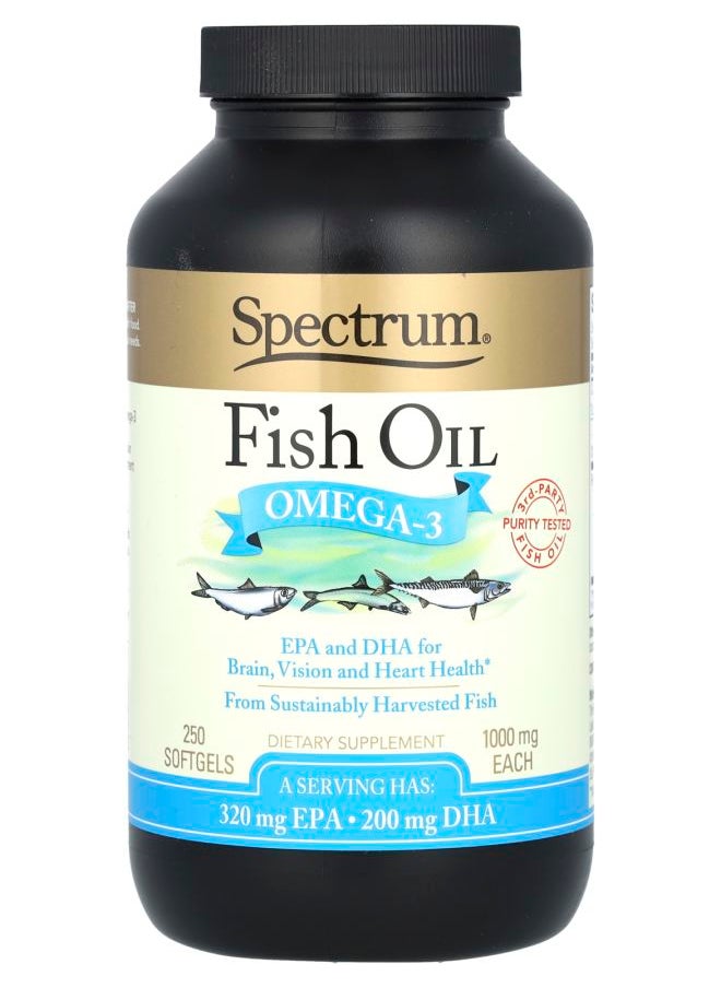 Spectrum Essentials - Fish Oil Omega-3 1000 mg 250 Softgels (500 mg per Softgel) - Image 1