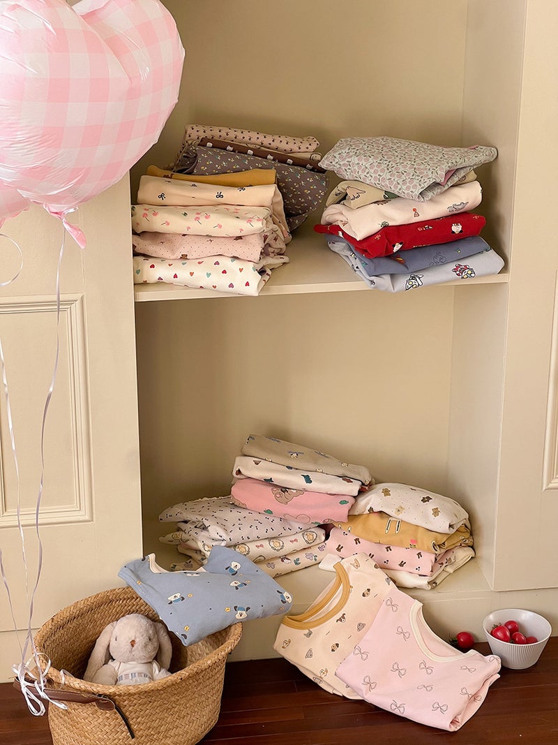 Emo Beibei Children'S Class A Wool Pull Rack Boneless Home Clothing For Boys And Girls Baby Cotton Pajamas Cartoon Underwear - Image 5