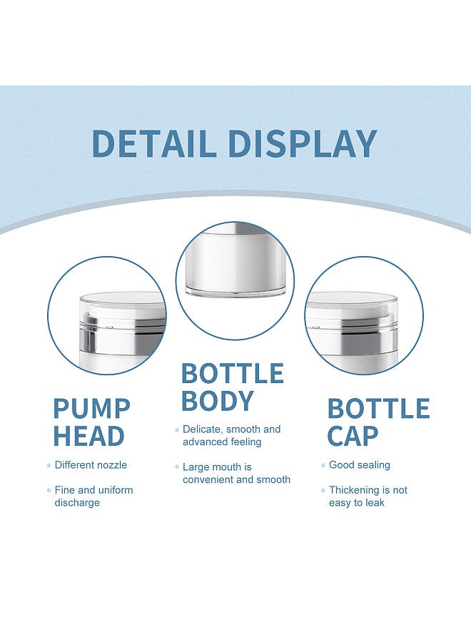 50ml Airless Pump Jar Bottles Portable Lotion Dispenser Acrylic Press-On Vacuum Lotion Bottle  - Image 3