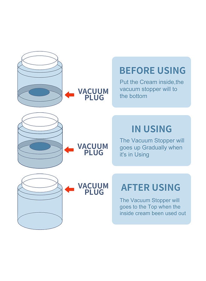 50ml Airless Pump Jar Bottles Portable Lotion Dispenser Acrylic Press-On Vacuum Lotion Bottle