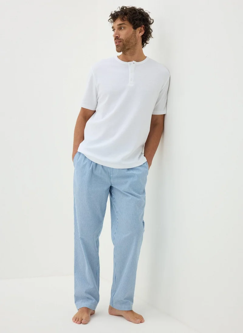 ماتلان Blue Waffle Stripe Pyjama Set