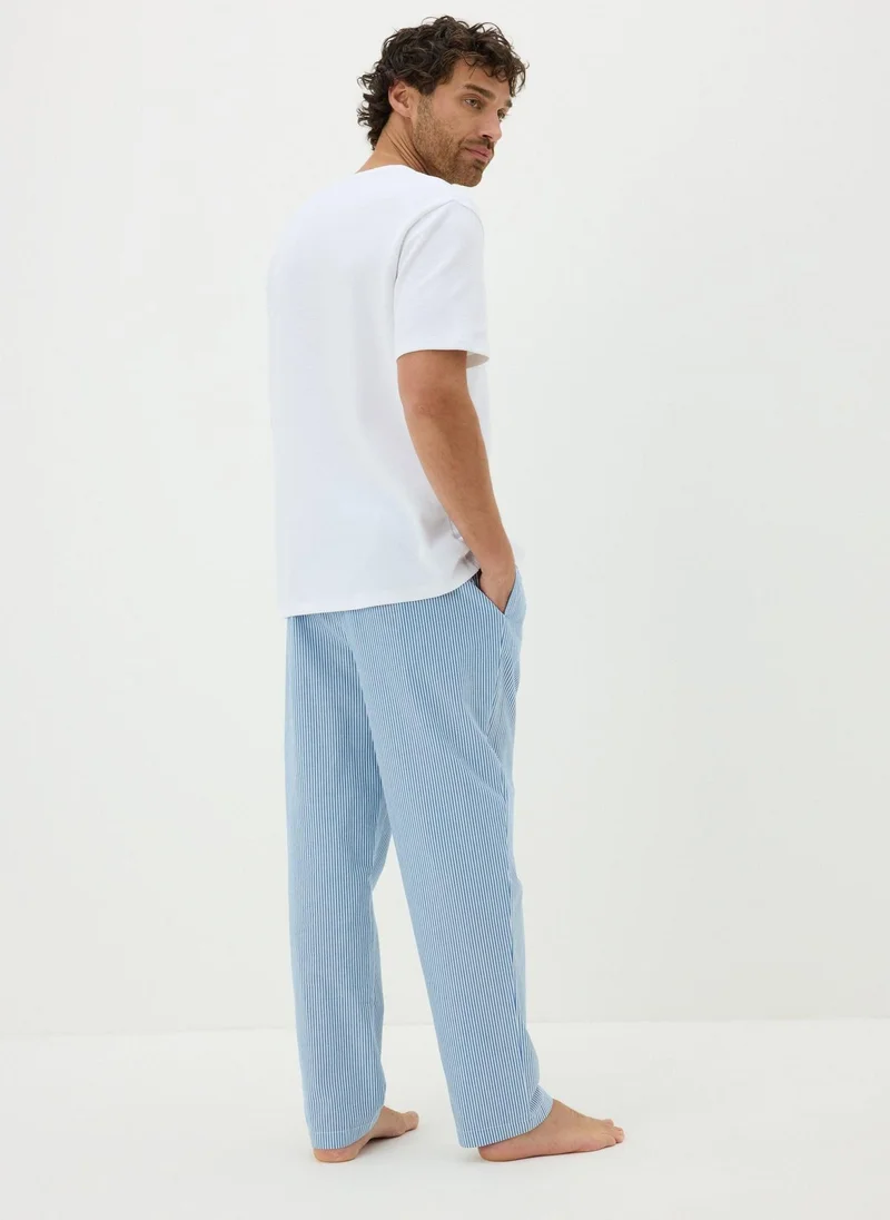 ماتلان Blue Waffle Stripe Pyjama Set